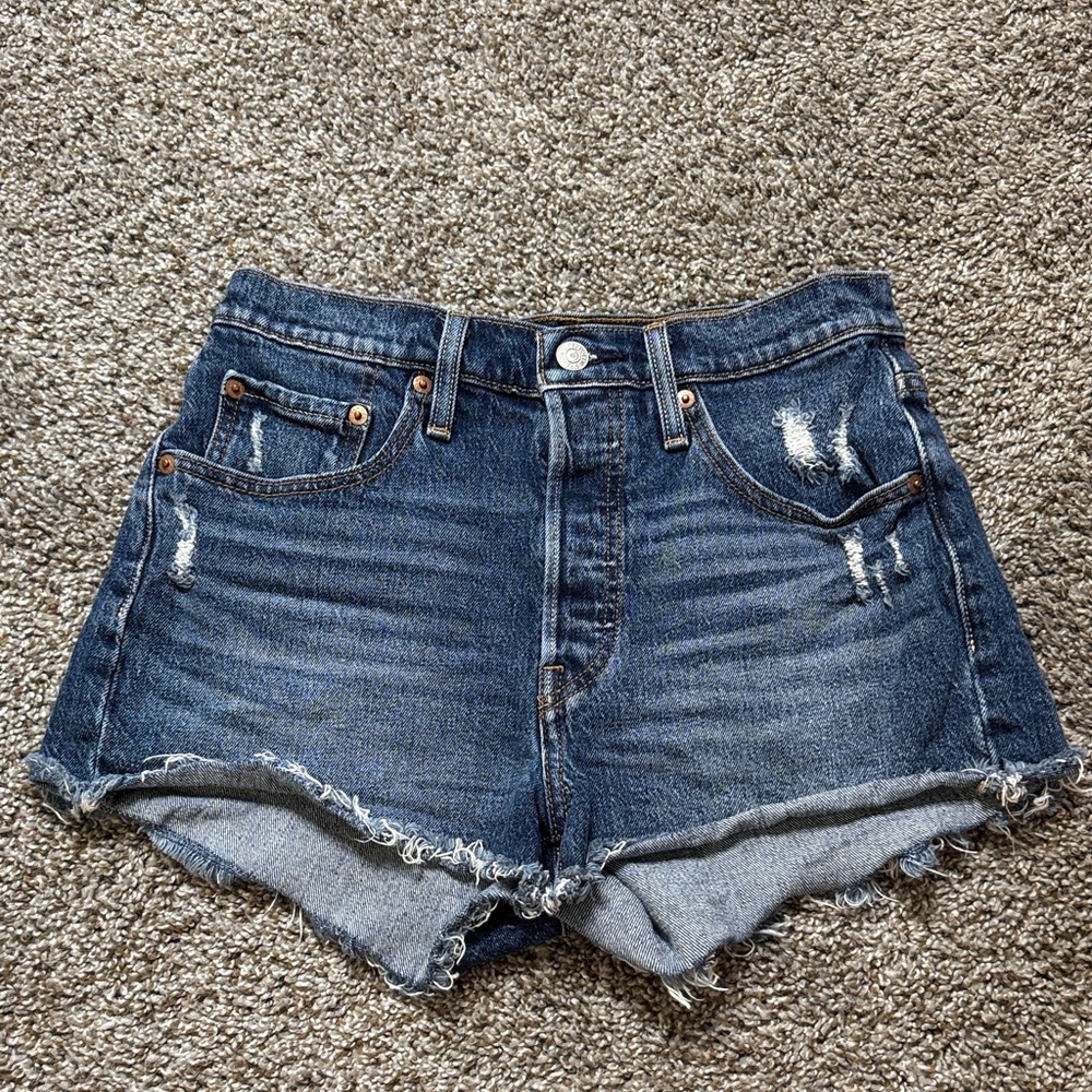 Levi's Dark Blue Jean Shorts